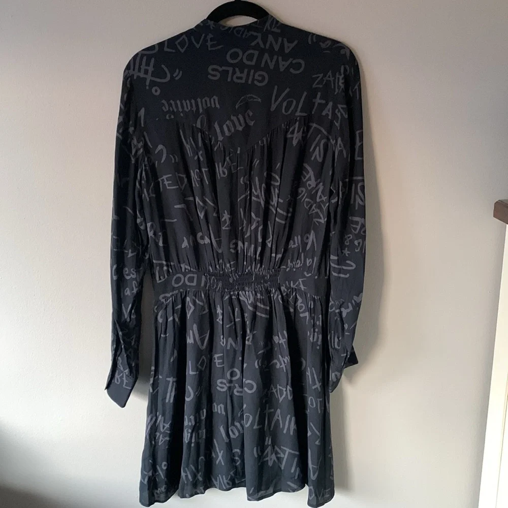 Zadig & Voltaire Refla Crepe Manifesto Dress - Picture 10 of 10